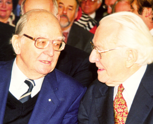 Hans Walter Wild und Wolfgang Wagner.