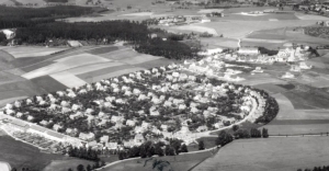 Historisches Luftbild von der Saas. Foto: Archiv Bernd Mayer