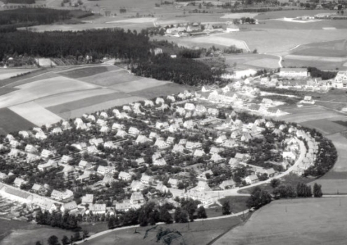 Historisches Luftbild von der Saas. Foto: Archiv Bernd Mayer