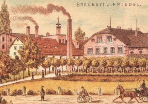 Die Brauerei J. Friedel. Foto: Archiv Bernd Mayer Stiftung.