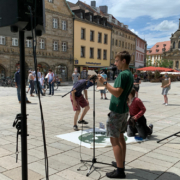 Die Students for Future demonstrierten in Bayreuth gegen den späten Kohleausstieg 2038. Foto: Katharina Adler