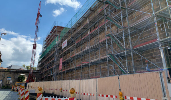 Die Stadthalle Bayreuth ist momentan noch eine Baustelle. Foto: Katharina Adler