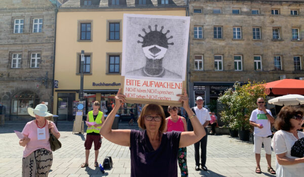 Am Freitag demonstriert die Bürgerbewegung 20plus1 in Bayreuth gegen die Corona-Beschränkungen. Foto: Katharina Adler