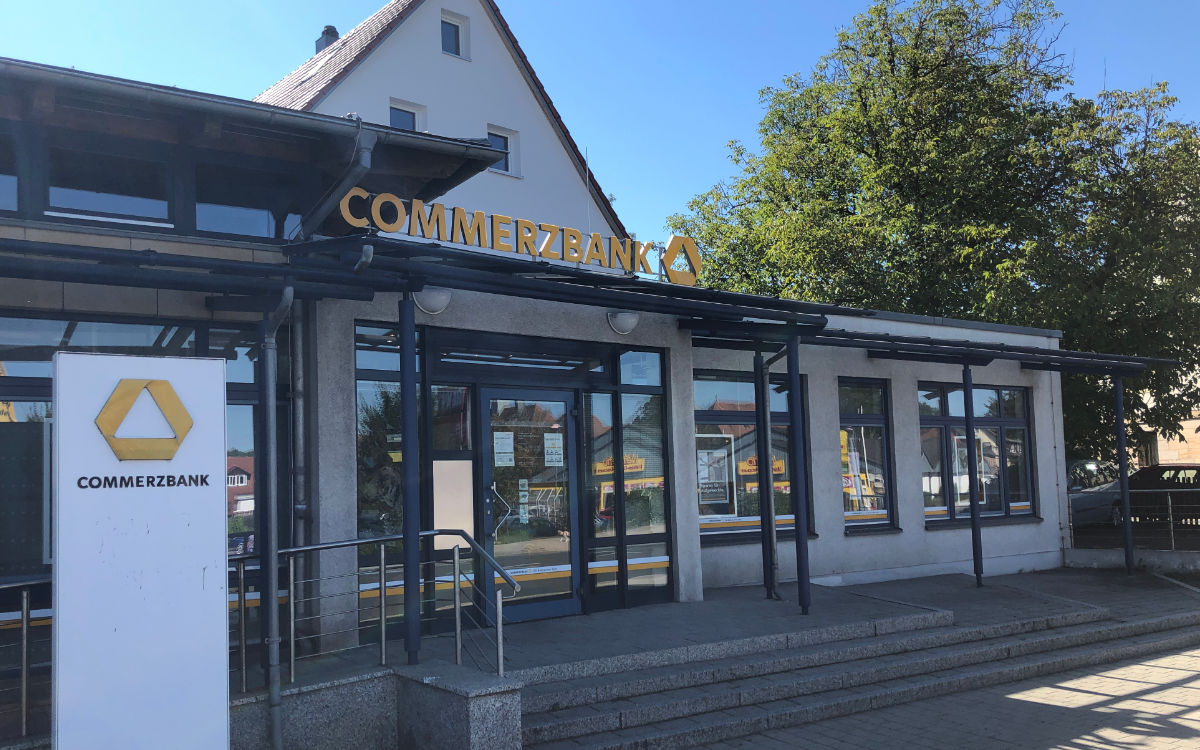 Die Commerzbank in der Bamberger Straße in Bayreuth. Foto: Christoph Wiedemann