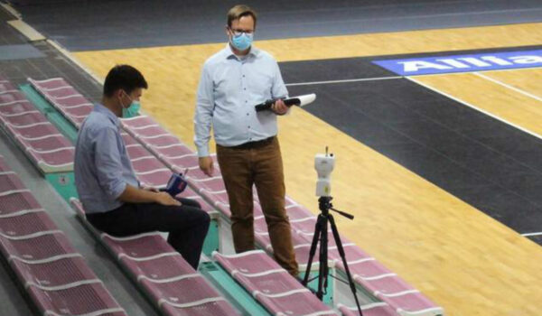 Jetzt steht fest, wie viele Zuschauer in der neuen Basketballsaison in die Oberfrankenhalle kommen dürfen. medi bayreuth und die Stadt Bayreuth hatten zuvor ein Expertenteam mit Messungen beauftragt und ein Hygienekonzept erstellt. Foto: medi bayreuth