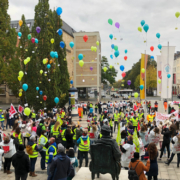 Der öffentliche Dienst hat am 19.10.2020 auch in Bayreuth gestreikt. Die Beschäftigten fordern höhere Löhne. Foto: Katharina Adler