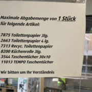 So sieht die Klopapier-Lage in Bayreuther Lebensmittelmärkten aus. Foto: Privat