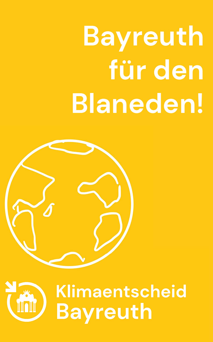 Plakat des Klimaentscheids Bayreuth. Foto: Klimaentscheid Bayreuth