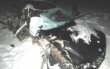 Bei einem Unfall wurde ein BMW im Landkreis Kulmbach am Samstag (13.2.2021) total zerstört. Der 21-jährige Fahrer verletzte sich dabei leicht. Foto: Polizei Stadtsteinach