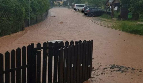 Nemmersdorf ist heute (7. Juni 2021) von einem heftigen Unwetter getroffen worden. Foto: privat