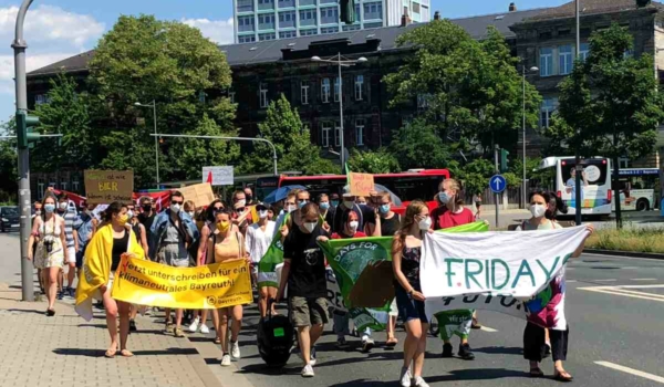 Fridays For Future in Bayreuth: Am Freitag (3. September 2021) gibt es wieder eine Demo. Archivfoto: Jürgen Lenkeit