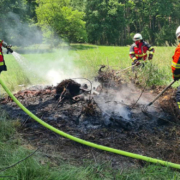 In Bindlach hat die Feuerwehr noch einen größeren Brand verhindert. Foto: Feuerwehr Bindlach