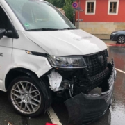 Unfall am Wittelsbacherring in Bayreuth. Foto: Privat