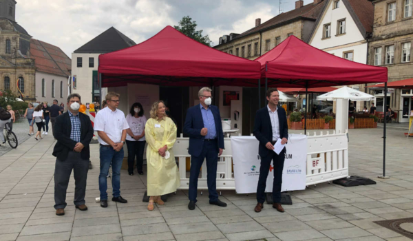 Der Impfcontainer in Bayreuth öffnet für diese Woche noch einmal seine Pforten. Archivfoto: Michael Kind