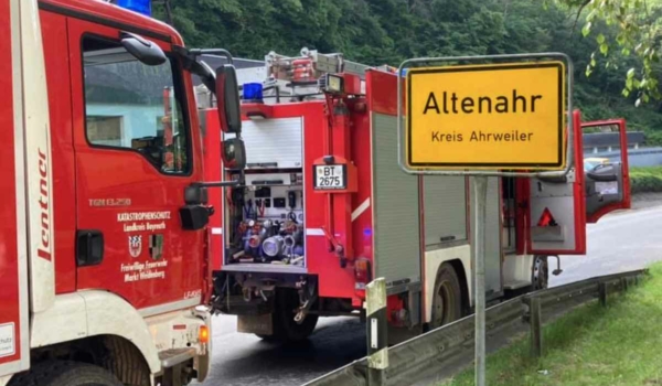 Die Feuerwehr aus Bayreuth und umliegenden Gemeinden ist aus dem Ahrtal zurückgekehrt. Bild: Feuerwehr Pegnitz / Facebook