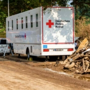 Freiwillige des BRK Bayreuth: Sie haben bei der Flutkatastrophe im Ahrtal geholfen. DAs BRK Bayreuth hat sich nun bei Ihnen bedankt. Bild: Philipp Köhler/DRK