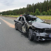 Schwerer Unfall auf der A9 bei Pegnitz. Foto: News5 / Kettel