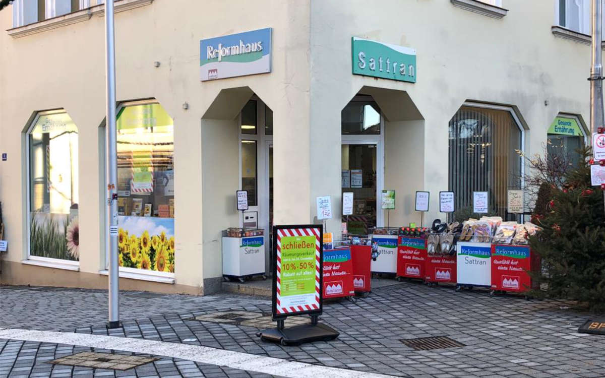 Das Reformhaus Sattran in Bayreuth am Sternplatz schließt. Foto: Jürgen Lenkeit