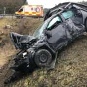 Unfall auf der A9 bei Himmelkron. Foto: Polizei