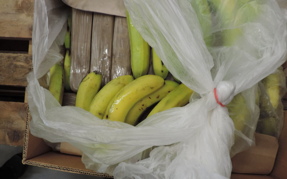 Im Landkreis Bayreuth entdeckten Mitarbeiter eines Zentrallagers Kokain in Bananenkisten. Sie alarmierten die Polizei. Foto: Bayerisches Landeskriminalamt