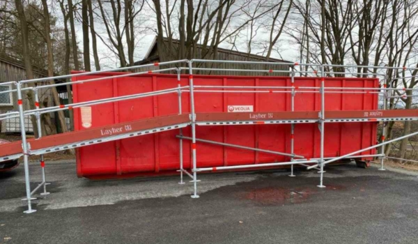 Der Landkreis Bayreuth verfügt über einen neuen Container für Gartenabfälle. Er steht in Heinersreuth. Bild: Landratsamt Bayreuth