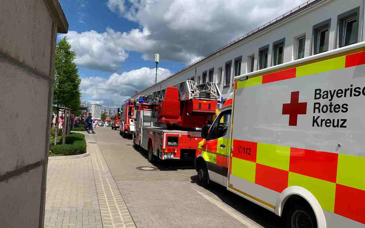 In den Markgrafenhallen in Bayreuth wurde Mittwochmittag (25. Mai 2022) ein Brand gemeldet. Bild: Redaktion