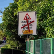 Straßensperre in Bayreuth: Die Straße 