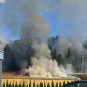 Im Bindlacher Ortsteil Crottendorf gab es einen Flächenbrand. Bild: Facebook/Feuerwehr Bindlach